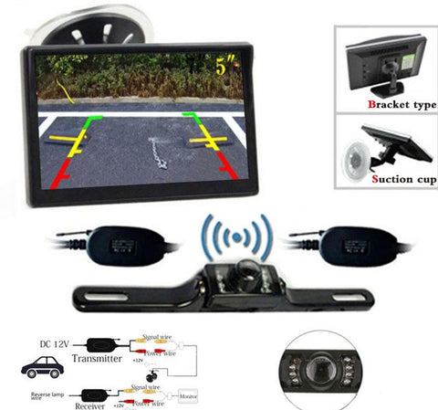 5" Wireless Car Monitor with rear camera - ciddtechnology